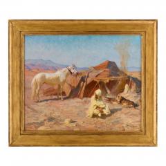 Adam Styka Trois Amis large antique Orientalist oil painting by Adam Styka - 4039313