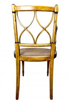 Adam Style English Adam Style Hand painted and Decorated Armchair with Caned Seat - 3907242