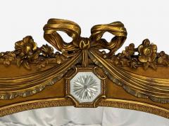 Adam Style Giltwood Drapery Motif Over the Mantle Wall Mirror Italy 1920s - 4096093