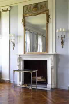 Adam Weisweiler AN EXQUISITE STEEL AND GILT BRONZE CENTER TABLE WITH FOSSIL MARBLE TOP - 3526027