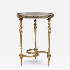 Adam Weisweiler Gilt bronze and amethyst Louis XVI style circular side table - 2338118