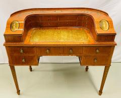 Adams Edwardian Inlaid Carlton House Desk Hand Painted Satinwood A Kaufman - 2850645