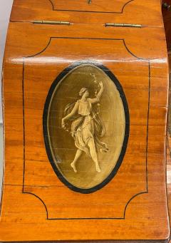 Adams Edwardian Inlaid Carlton House Desk Hand Painted Satinwood A Kaufman - 2850647