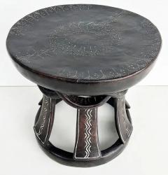 Addis Ababa Ethiopian Wood Table Carved From 1 Piece of Wood Late 20th Century - 4097057