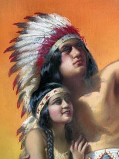 Adelaide Hiebel Hiawathas Honeymoon Heroic Pose at Sunset - 4292109