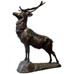 Adirondack Lodge Table Top Elk Sculpture in Zinc Alloy - 2307354