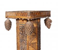 Adirondack Stick Work And Pine Pedestal - 4663228