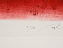 Adja Yunkers Adja Yunkers Red Echo Abstract Lithograph Signed - 2743927