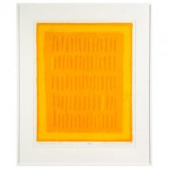 Adja Yunkers Adja Yunkers Requiem for a Virgin King Abstract Lithograph Yellow Signed - 2743903