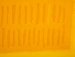 Adja Yunkers Adja Yunkers Requiem for a Virgin King Abstract Lithograph Yellow Signed - 2743931