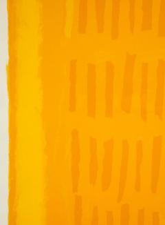 Adja Yunkers Adja Yunkers Requiem for a Virgin King Abstract Lithograph Yellow Signed - 2743932