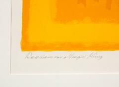 Adja Yunkers Adja Yunkers Requiem for a Virgin King Abstract Lithograph Yellow Signed - 2743935