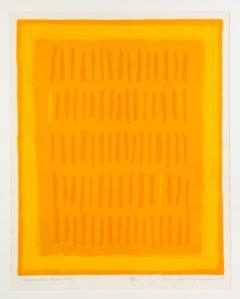 Adja Yunkers Adja Yunkers Requiem for a Virgin King Abstract Lithograph Yellow Signed - 2743940