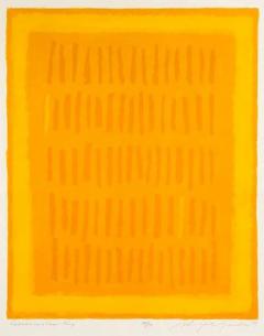 Adja Yunkers Adja Yunkers Requiem for a Virgin King Abstract Lithograph Yellow Signed - 2747867