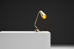 Adjustable Brass Table Lamp with Dynamic Stand Europe 1960s - 4729679