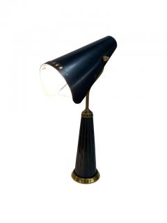 Adjustable Mid Century Table Lamp in Brass Black Sweden 1950s - 3955991