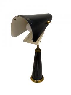 Adjustable Mid Century Table Lamp in Brass Black Sweden 1950s - 3955992