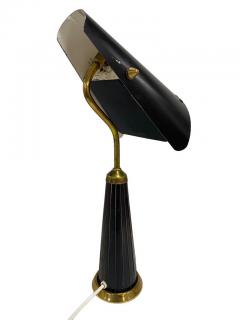 Adjustable Mid Century Table Lamp in Brass Black Sweden 1950s - 3955994