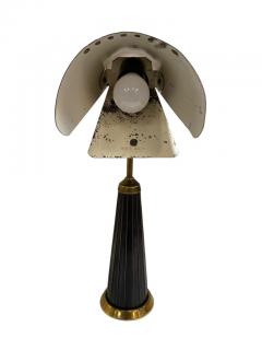 Adjustable Mid Century Table Lamp in Brass Black Sweden 1950s - 3955995