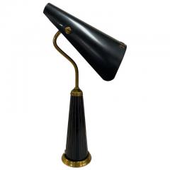 Adjustable Mid Century Table Lamp in Brass Black Sweden 1950s - 3956000