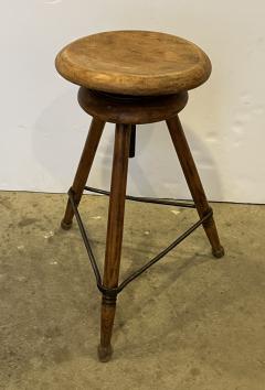 Adjustable Vintage Wood Stool - 3940827