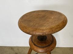 Adjustable Vintage Wood Stool - 3940834