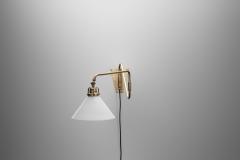 Adjustable Wall Light with Triangle Opal Glass Shade Denmark ca 1950s - 4746892