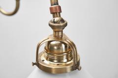 Adjustable Wall Light with Triangle Opal Glass Shade Denmark ca 1950s - 4746896