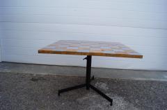 Adjustable Walnut Burl and Chrome Side Table in the Style of Paul Evans - 3092820