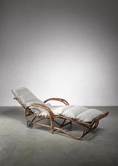 Adjustable bamboo garden chaise Germany 1930s - 1343814