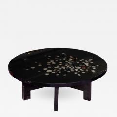 Ado Chale Ado Chale Circular Coffee Table In resin and Marcasite circa 1970 - 903535