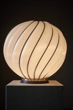 Adolf Loos Adolf Loos for VeArt Opal Glass and Brass Cage Table Lamp 1960s - 4499065