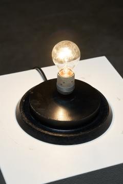 Adolf Loos Adolf Loos for VeArt Opal Glass and Brass Cage Table Lamp 1960s - 4499068
