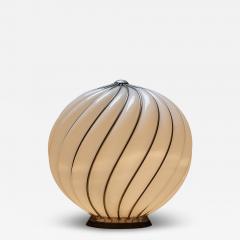 Adolf Loos Adolf Loos for VeArt Opal Glass and Brass Cage Table Lamp 1960s - 4501058