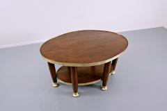 Adolf Loos Art Nouveau Table In The Style Of Adolf Loos Wood And Brass - 1813669