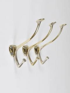 Adolf Loos Up to 6 Adolf Loos Art Nouveau Nickel Brass Wall Hooks Caf Capua Vienna 1900s - 4078923