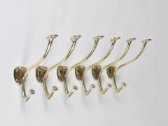 Adolf Loos Up to 6 Adolf Loos Art Nouveau Nickel Brass Wall Hooks Caf Capua Vienna 1900s - 4078938