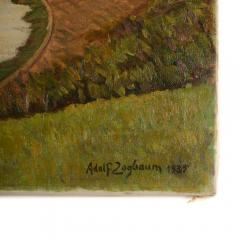 Adolf Zogbaum German 1883 1961 View of Moselle River oil on canvas  - 3413057