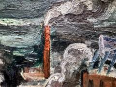 Adriaan Lubbers Brooklyn Bridge from Manhattan Dramatic Light Lower Manhattan Skyline Painting - 4592525