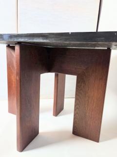Adrian Pearsall 1960s Adrian Pearsall Craft Associates Walnut River Slate Side Table - 4815340
