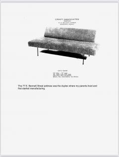 Adrian Pearsall A documented Adrian Pearsall for Craft Associates model 102 R upholstered daybed - 3365596