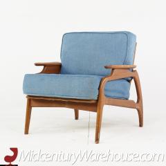 Adrian Pearsall Adrian Pearsall 1209C Mid Century Walnut Cane Back Lounge Chair - 2579654