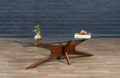 Adrian Pearsall Adrian Pearsall 893 TGO Sculpted Coffee Table w Stingray Glass Top - 4290745