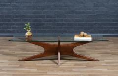 Adrian Pearsall Adrian Pearsall 893 TGO Sculpted Coffee Table w Stingray Glass Top - 4290746
