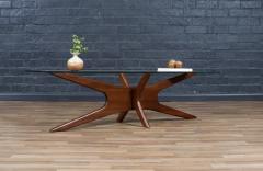 Adrian Pearsall Adrian Pearsall 893 TGO Sculpted Coffee Table w Stingray Glass Top - 4290748