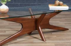 Adrian Pearsall Adrian Pearsall 893 TGO Sculpted Coffee Table w Stingray Glass Top - 4290753