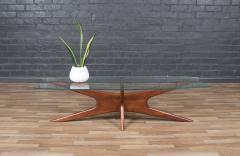 Adrian Pearsall Adrian Pearsall 893 TGO Sculptural Coffee Table w Stingray Glass Top - 4103704
