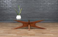 Adrian Pearsall Adrian Pearsall 893 TGO Sculptural Coffee Table w Stingray Glass Top - 4103706