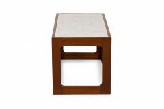 Adrian Pearsall Adrian Pearsall American Mid Century Open Cube Wood and Faux White Marble Coffee - 4653320