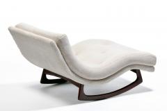 Adrian Pearsall Adrian Pearsall Chaise Lounge Rocker in New Pale Sand Color Faux Shearling - 4089642